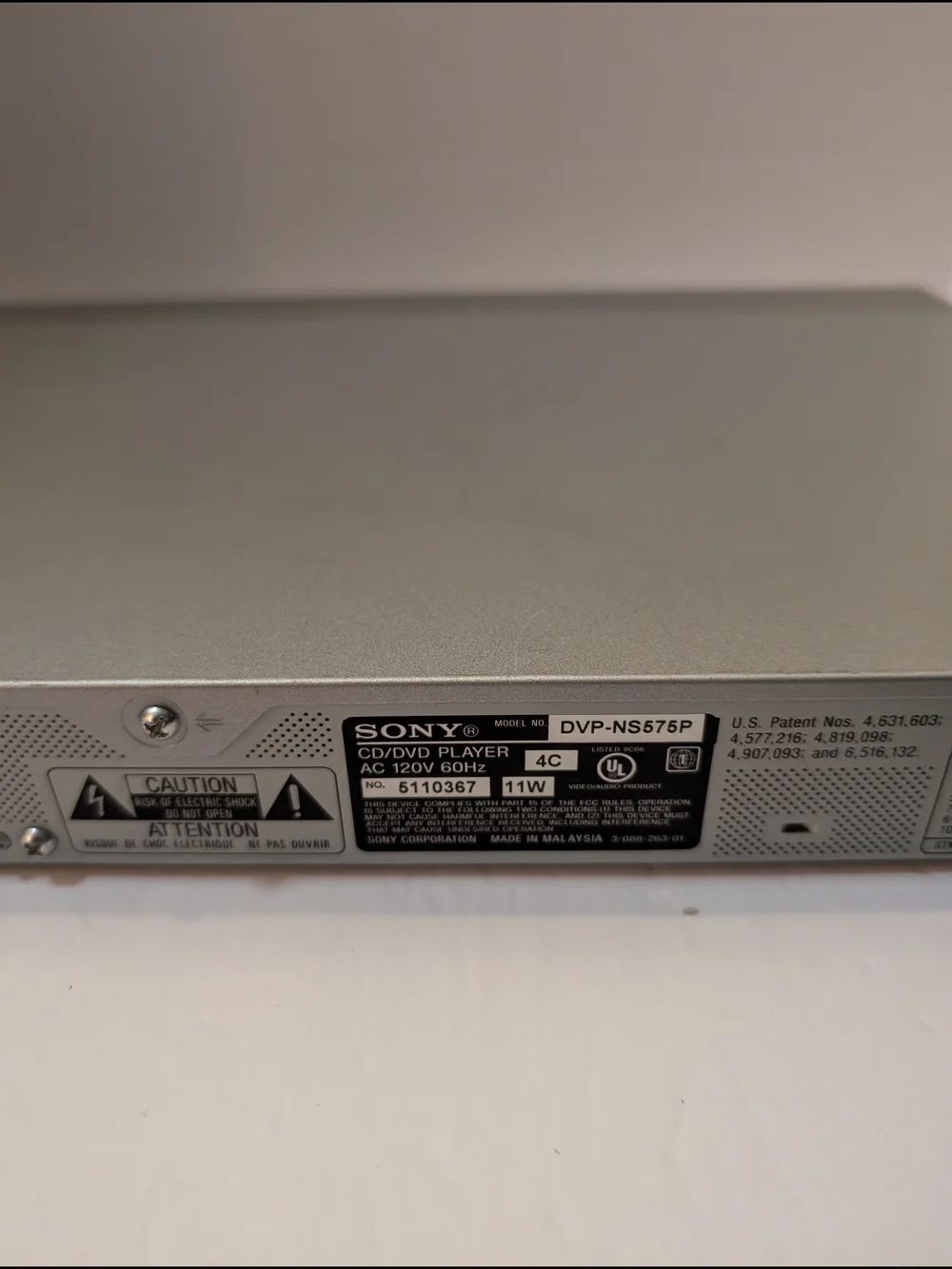 Sony DVD Player DVP-NS575P